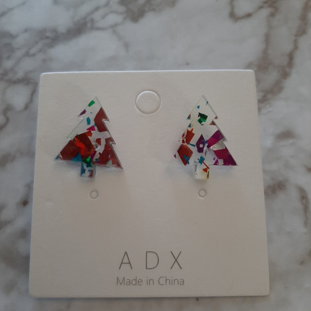 🆕️ Colorful Christmas Tree Studs - Picture 4 of 5